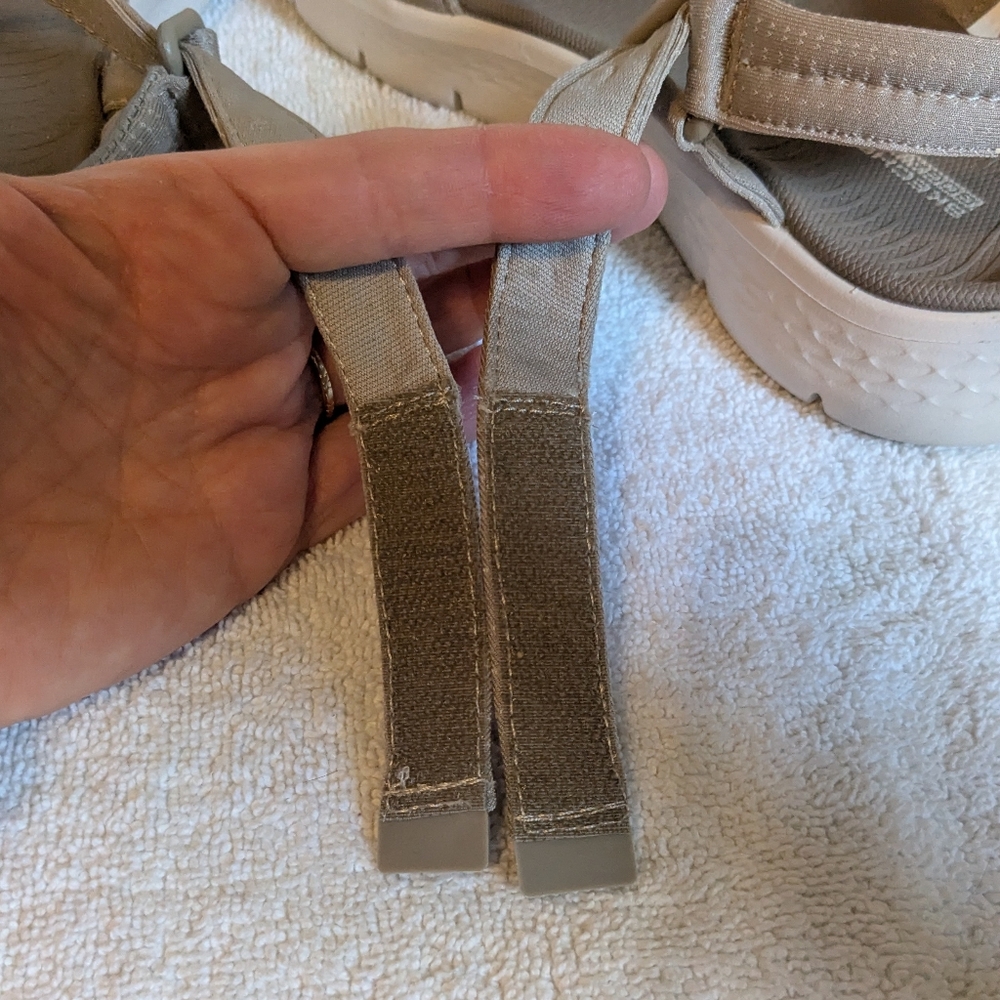 Skechers Go Walk Flex Sublime Sandal Vegan Taupe Tan 6 - Picture 9 of 11